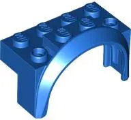 Blue Vehicle, Mudguard 4 x 2 1/2 x 2 with Arch Round