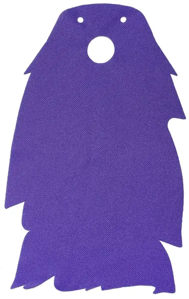 Dark Purple Cloth Cape, Tattered, Narrow with Wavey Hem and 3 Holes, Large Buildable Figures - Spong