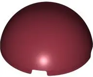Dark Red Cylinder Hemisphere 4 x 4