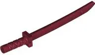Dark Red Minifigure, Weapon Sword, Shamshir / Katana (Square Guard) with Capped Pommel and Holes in 