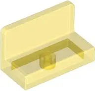 Trans-Yellow Panel 1 x 2 x 1 with Rounded Corners