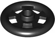 Black Vehicle, Steering Wheel Small, 3 Studs Diameter