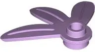 Lavender Plant Plate, Round 1 x 1 with 3 Thin Leaves