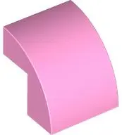 Bright Pink Slope, Curved 2 x 2 x 1 2/3