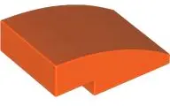 Reddish Orange Slope, Curved 3 x 2