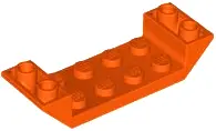 Reddish Orange Slope, Inverted 45 6 x 2 Double with 2 x 4 Cutout