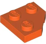 Reddish Orange Wedge, Plate 2 x 2  Cut Corner