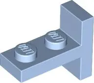 Bright Light Blue Bracket 1 x 2 - 2 x 1 Centered