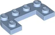 Bright Light Blue Plate, Round Corner 2 x 4 Double with 1 x 2 Cutout
