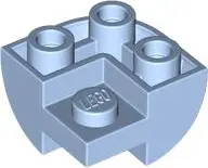 Bright Light Blue Slope, Curved 2 x 2 Inverted Corner with Recessed Stud