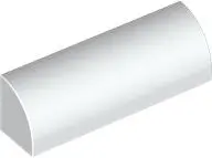 White Slope, Curved 1 x 4