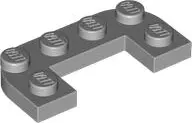 Light Bluish Gray Plate, Round Corner 2 x 4 Double with 1 x 2 Cutout