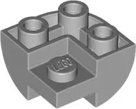 Light Bluish Gray Slope, Curved 2 x 2 Inverted Corner with Recessed Stud