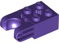 Dark Purple Technic, Brick Modified 2 x 2 with Ball Socket and Axle Hole - Straight Forks with Round