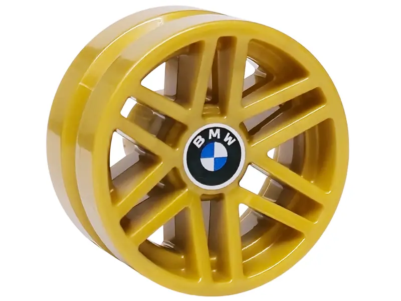 Pearl Gold Wheel 21mm D. x 11mm with 6 Double Spokes with BMW Logo Pattern