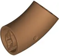 Medium Nougat Brick, Round 2 x 2 D. 45 degrees Elbow (27.7mm Standing Height)