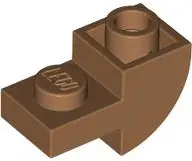 Medium Nougat Slope, Curved 2 x 1 Inverted with Recessed Stud