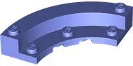 Blue Violet Brick, Round Corner 5 x 5 Macaroni with 4 x 4 Round Plate Macaroni