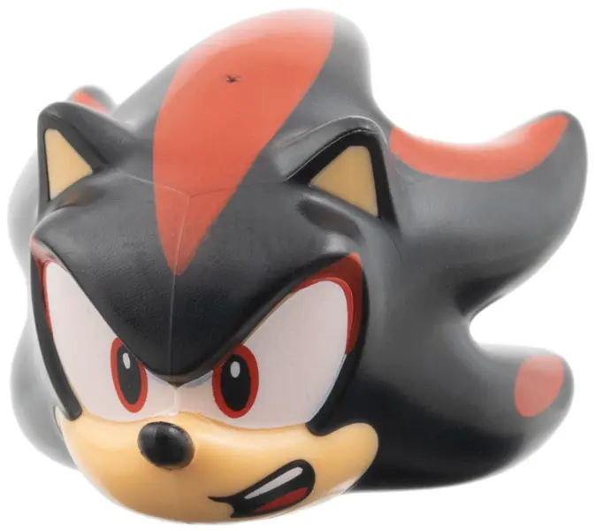 Black Minifigure, Head, Modified Hedgehog, Shadow with Molded Medium Tan Face and Inner Ears and Pri