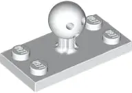 White Plate, Modified 2 x 4 with Ball Joint with 6 Holes in Ball