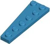 Dark Azure Wedge, Plate 6 x 2 Right
