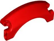 Red Technic, Panel Car Mudguard Arched #45 9 x 2 x 4 Rounded Top