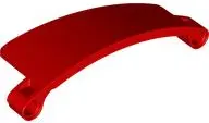 Red Technic, Panel Curved #56 3 x 9 Tapered Left