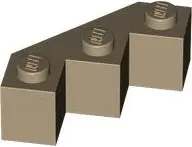 Dark Tan Brick, Modified Facet 3 x 3