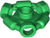 Green Minifigure, Weapon Holder Ring with 3 Bars and 3 Bar Holes (Ninjago Aeroblade Center) - Open S