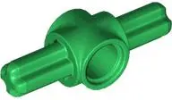 Green Technic, Axle and Pin Connector Hub with 2 Axles on Opposite Sides