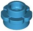 Dark Azure Plate, Round 1 x 1 with Flower Edge (5 Petals)