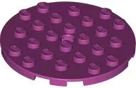 Magenta Plate, Round 6 x 6 with Hole