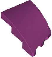 Magenta Wedge 3 x 2 Left No Studs