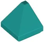 Dark Turquoise Slope 30 1 x 1 x 2/3 Double Convex Corner