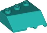 Dark Turquoise Wedge 3 x 3 Sloped Left