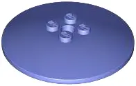 Blue Violet Dish 6 x 6 Inverted (Radar) - Solid Studs