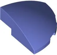 Blue Violet Slope, Curved 3 x 3 Corner Round