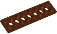 Reddish Brown Technic, Plate 2 x 8 with 7 Holes