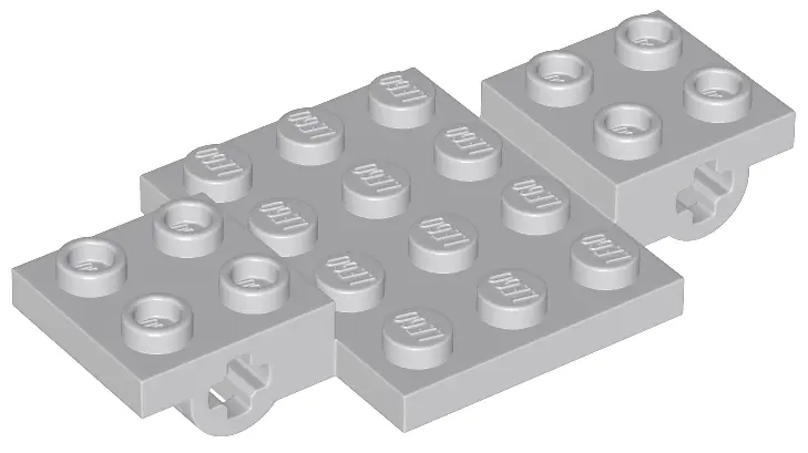 Light Bluish Gray Vehicle, Base 4 x 7 x 2/3 with Axle Holes