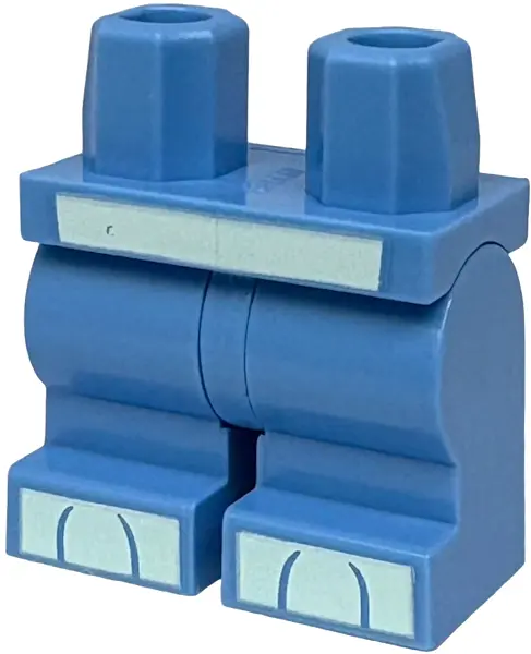 Medium Blue Hips and Medium Legs with Bright Light Blue Hips and Paws Pattern