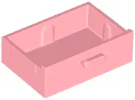 Warm Pink Container, Cupboard 2 x 3 Drawer