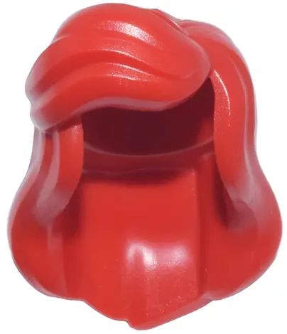 Red Mini Doll, Hair Long, Left Side Part and High Bangs, Hole on Top and Left