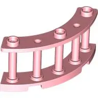 Warm Pink Fence 4 x 4 x 2 Quarter Round Spindled with 3 Studs