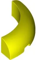 Neon Yellow Brick, Round Corner 4 x 4 without Studs