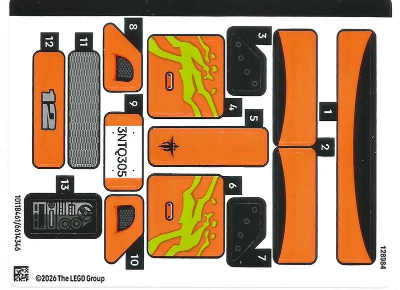 Sticker Sheet for Set 77260 - (10118461/6614346)