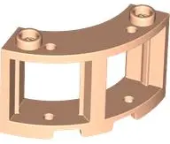 Light Nougat Window 3 x 3 x 2 Round Corner