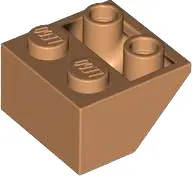 Medium Nougat Slope, Inverted 45 2 x 2 with Flat Bottom Pin