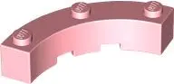 Warm Pink Brick, Round Corner 4 x 4 Macaroni with 3 Studs