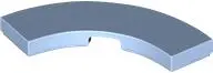 Bright Light Blue Tile, Round Corner 3 x 3 Macaroni