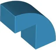 Dark Azure Slope, Curved 2 x 1 x 1 2/3